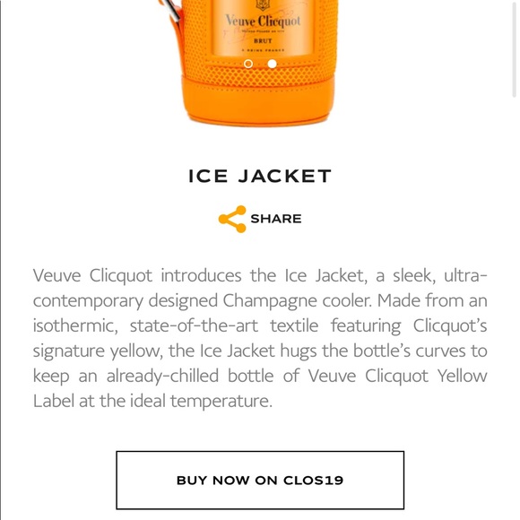 VEUVE CLICQUOT • Brut Champagne Cooler Ice Jacket / Carrier - Picture 4 of 12